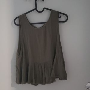 American Eagle tie back peplum blouse